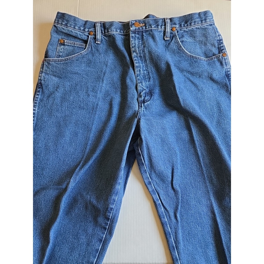 Wrangler Jeans Mens 3K Relaxed   40 W X 34 L  Blue Denim 100% Cotton      Pair 1